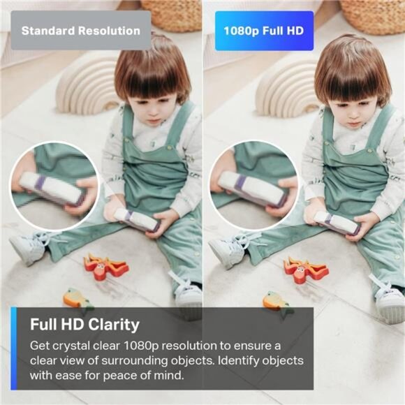 Pan/Tilt Security Camera for Baby Monitor, Pet Camera w/Motion Detection - Picture 4 of 6